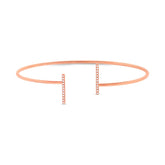 0.08ct 14k Rose Gold Diamond Bangle